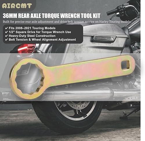 Miniatura 2 de Llave dinamométrica de rueda de eje trasero de 1.417 in Kit de herramientas de tensión para 08-21 Harley Touring HD-47925 OTC-4882 Road King+Electra