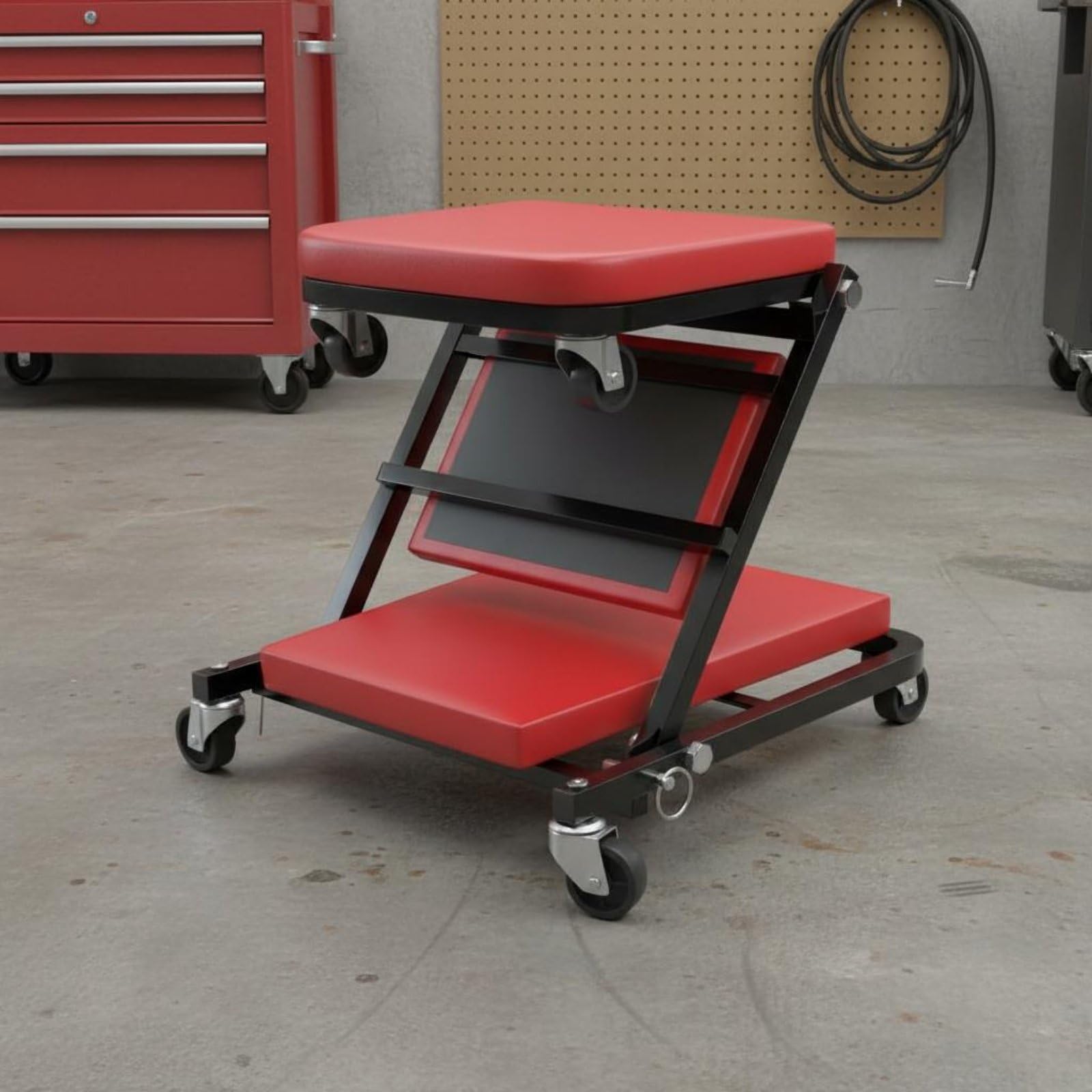Lettino Meccanico Pieghevole Portata Alta Carrello Sottoauto Pieghevole Resistente Lubrificanti e Detergenti e Detergenti Lettino da Officina Con