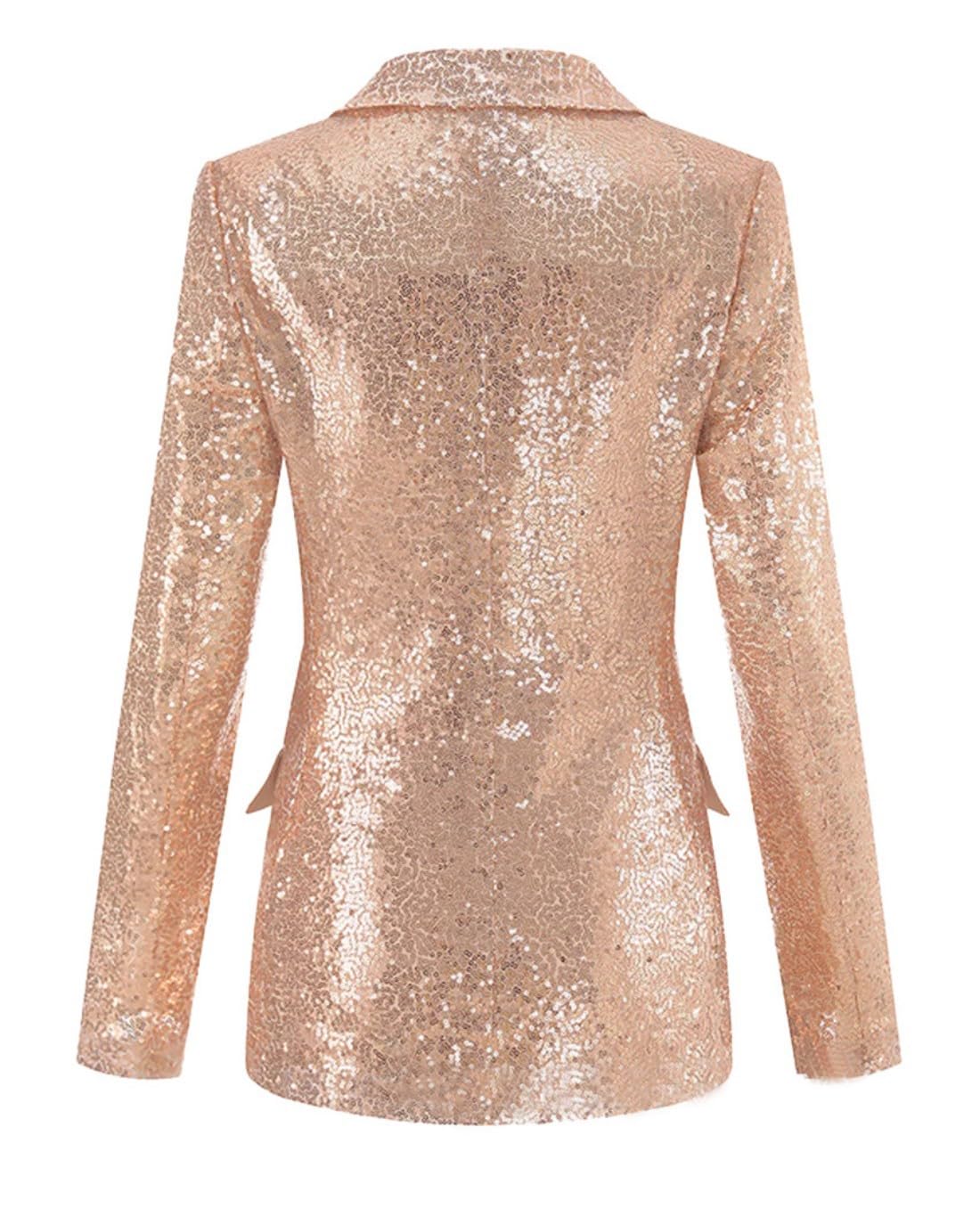 Pailletten-Anzug-Set für Damen, glitzernd, Hochzeitsanzug, Blazer, Hose, Smoking, Partykleidung