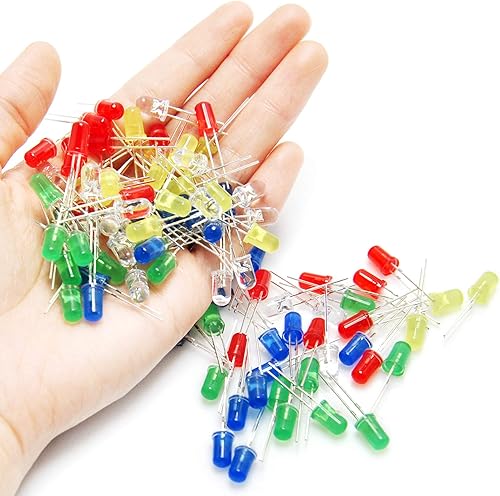 Miniatura 5 de Gikfun Kit surtido de luces LED de 0.197 in para Arduino (paquete de 100 piezas) EK8437