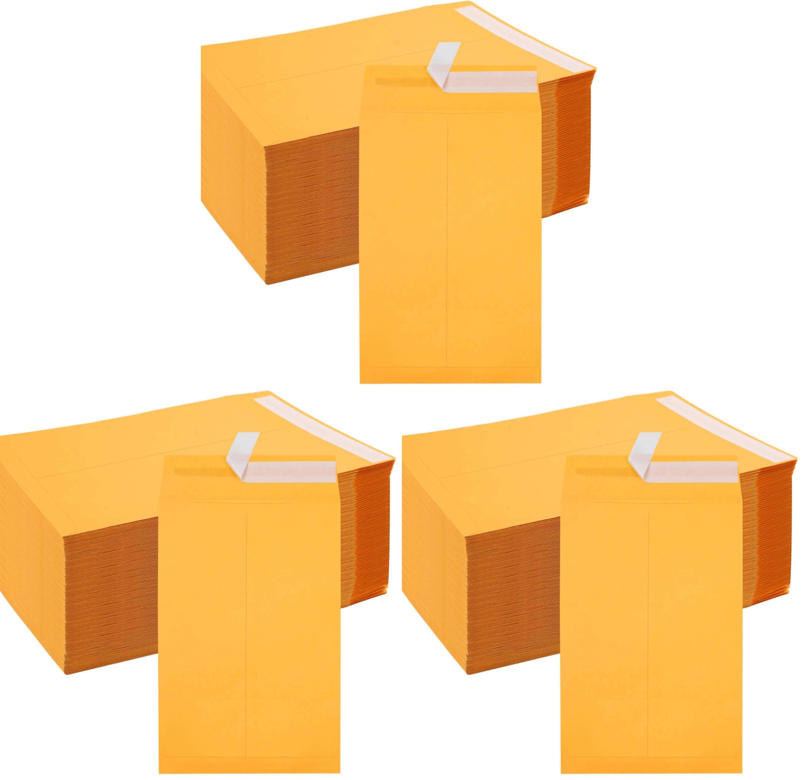 Joyberg 6x9 Envelopes Self Seal, Yellow Envelopes 6x9 Printable, Catalog Mailing Envelopes 6 x 9 Tear Resistant, Kraft Envelope for Mailing Letters, Documents, Photos, Invitation Cards (Pack of 3)