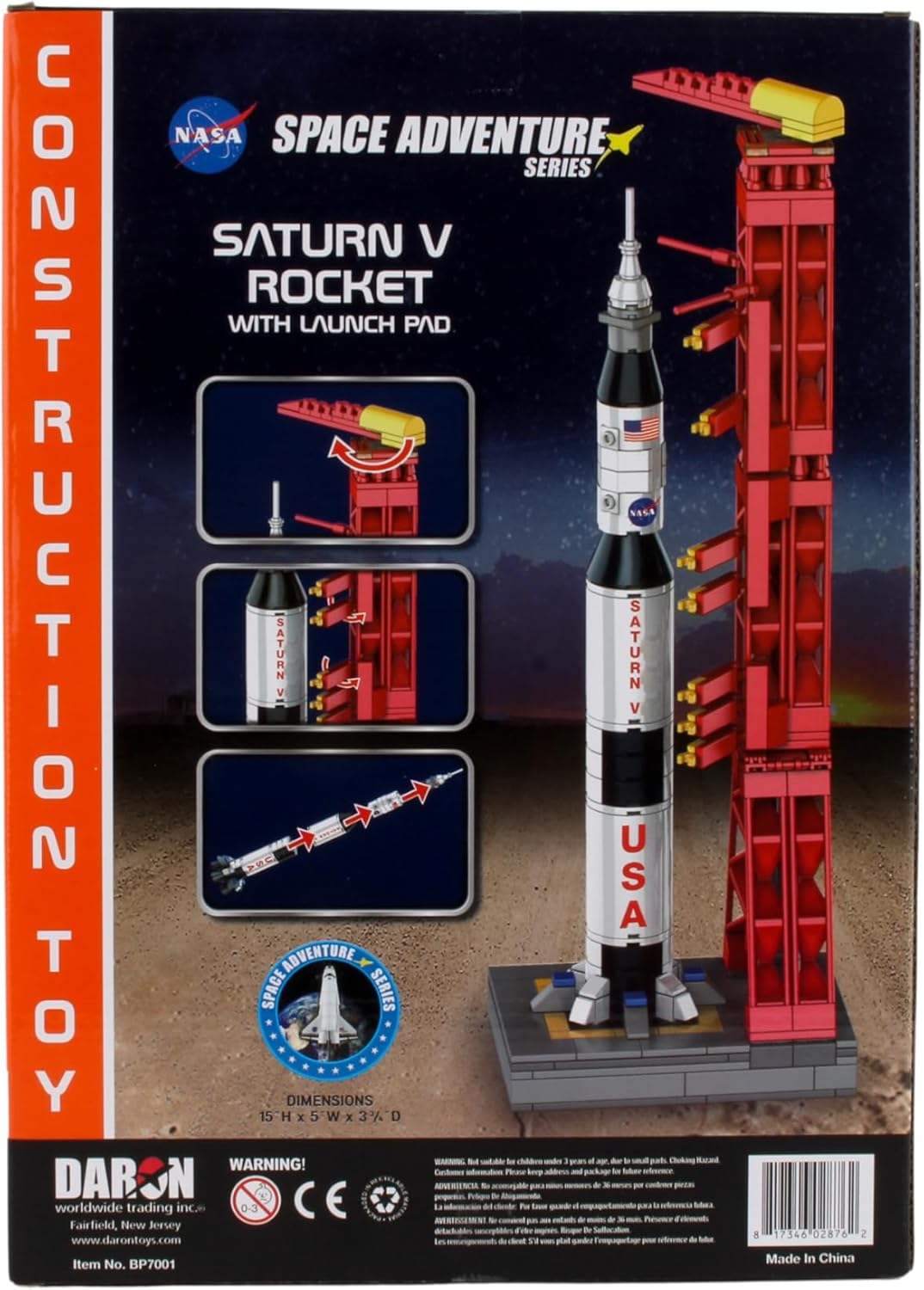 Daron Space Adventures Series: Saturn V Rocket w/Launch Pad BP7001