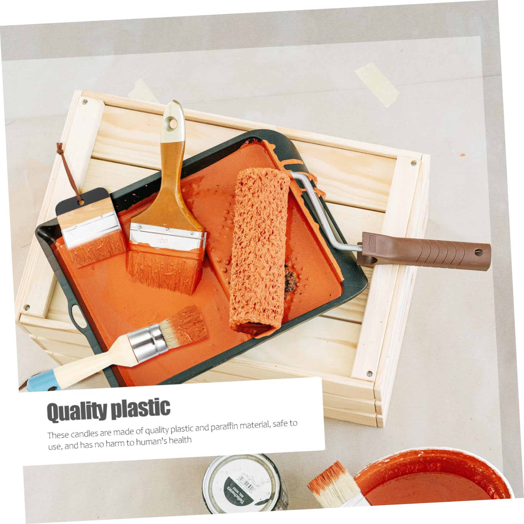 PLAFOPE 4pezzi Pennelli Setole Cinghiale Da Manico in Legno Pennello Per Decorazioni Domestiche Strumento Pittura Per Artista Pittura Olio