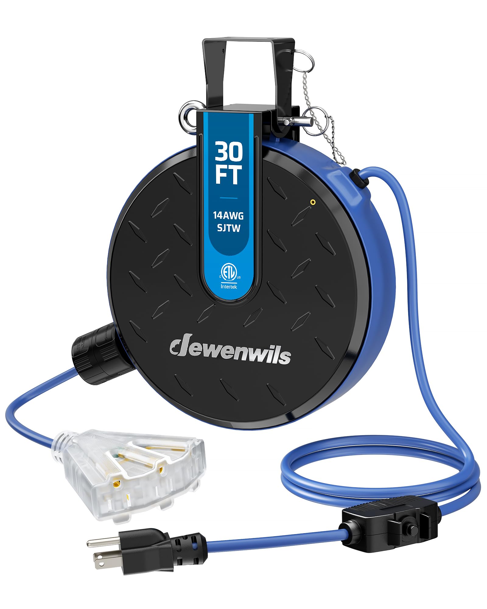 DEWENWILS 30FT Retractable Extension Cord Reel