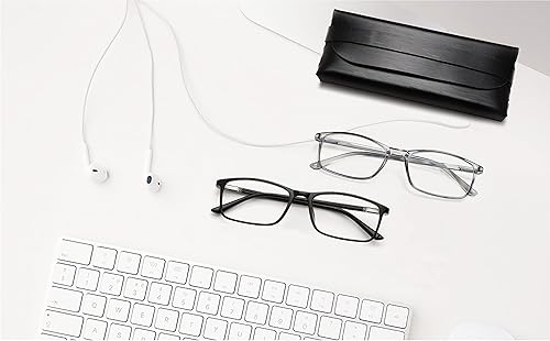 Miniatura 5 de YTDBNS Lentes de lectura con bloqueo de luz azul, paquete de 2 unidades, para lectura de computadora, hombres y mujeres, bisagra de resorte