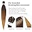 Beyond Beauty Braiding Hair pre stretched, Braids Synthetic Fiber Ombre Yaki Texture, Natural Easy Twist Braids Crochet Hair Hot Water Setting hair extensions