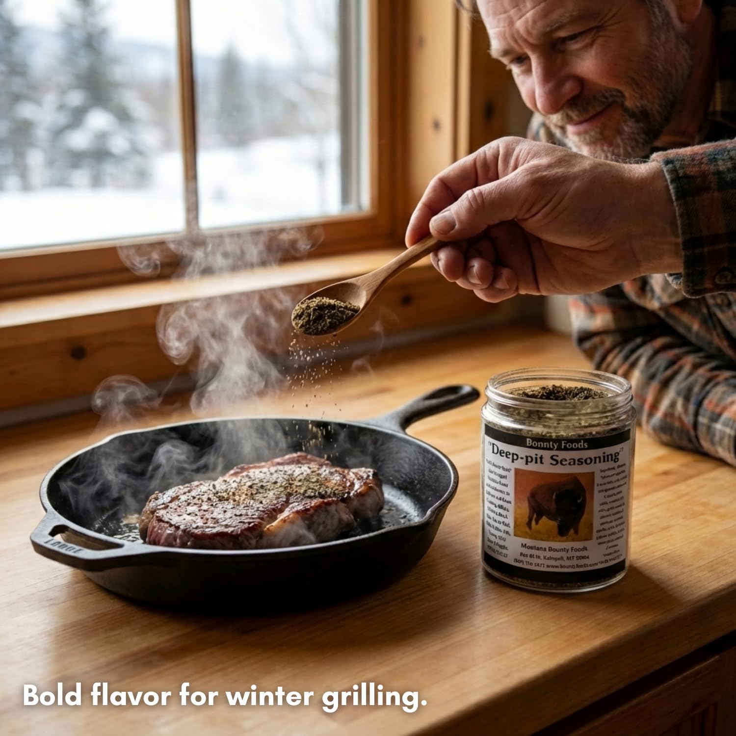 Montana Original Western Rub Seasoning - Deep Pit Gourmet 32 oz Jar - Bounty Foods Bring Out Natural Flavors of Meat - Buffalo - Pork - Beef - Fish - Chicken & Poultry - Grilling - Be a BBQ Pitmaster