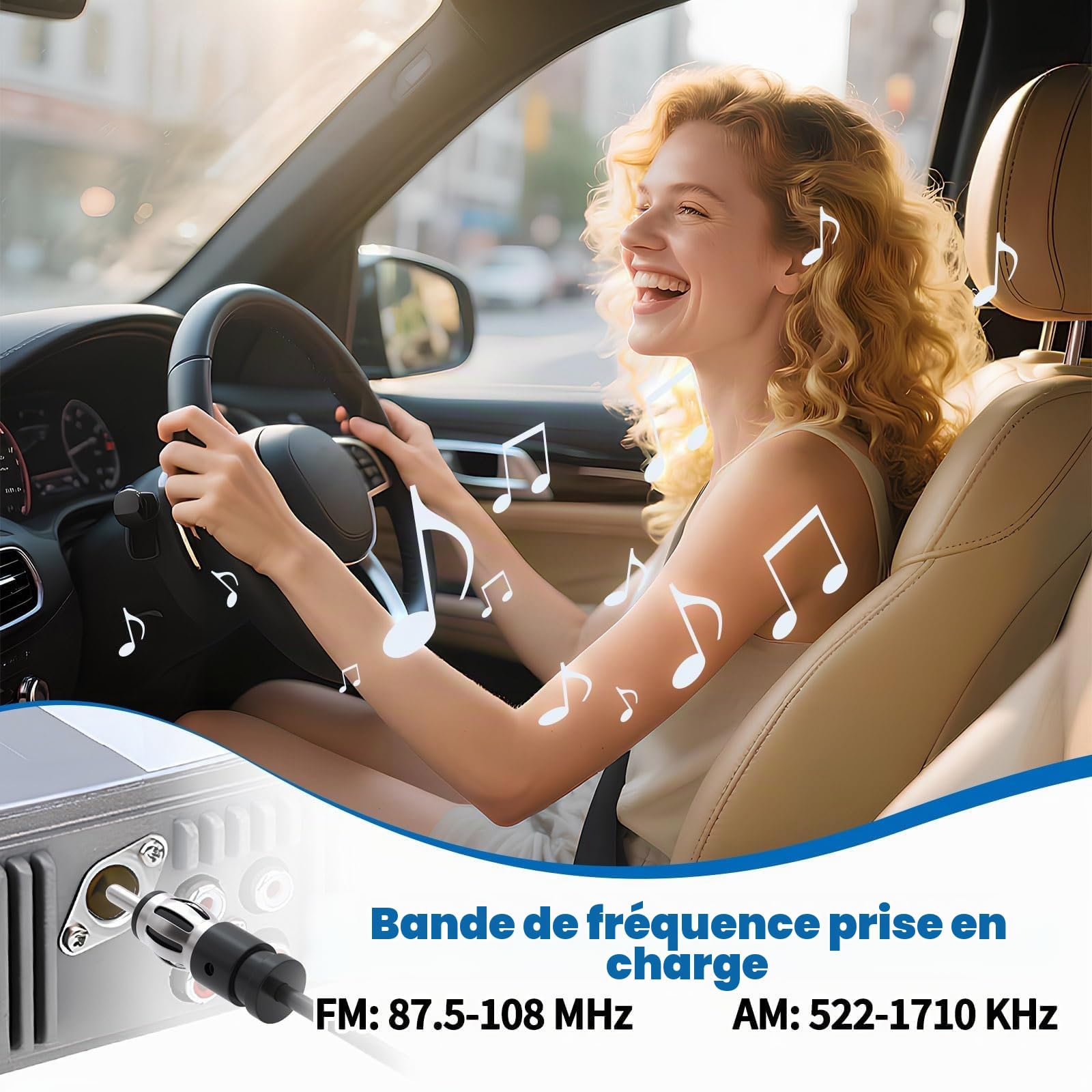 Bingfu Antenne Voiture Aileron de Requin Autoradio FM AM & GPS Beidou GNSS