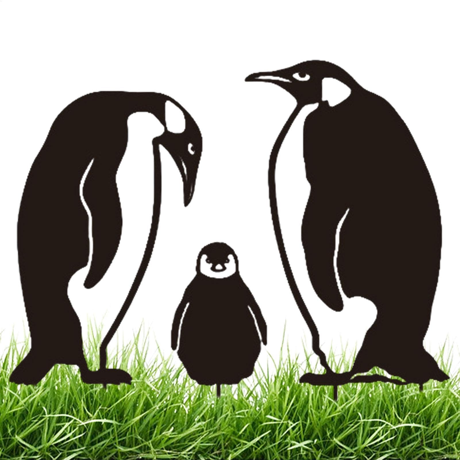 Artisanat en fer Penguin Family d'une élégance intemporelle en fonte