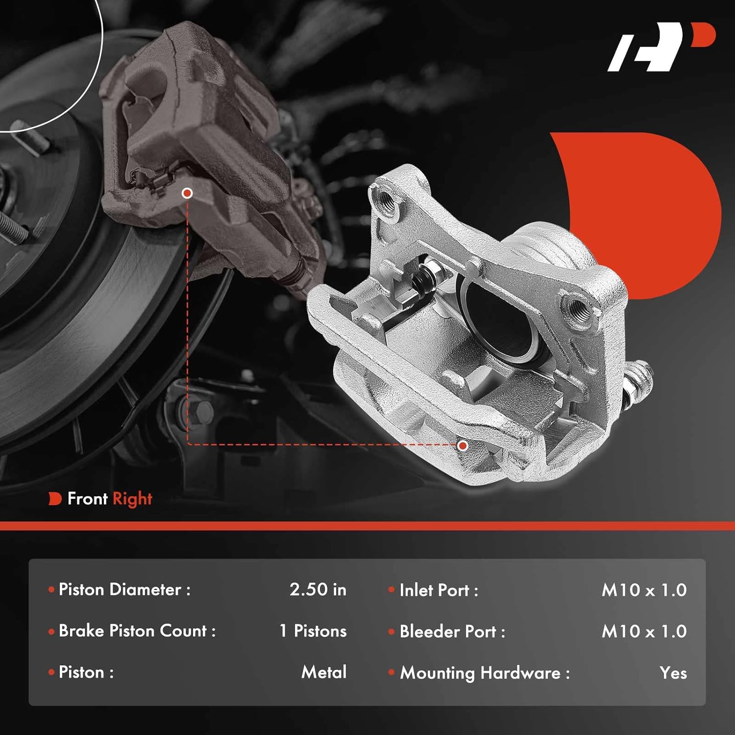 A-Premium Disc Brake Calipers Assembly with Bracket Compatible with Nissan Murano 2009 2010 2011 2012 3.5L - Front and Rear