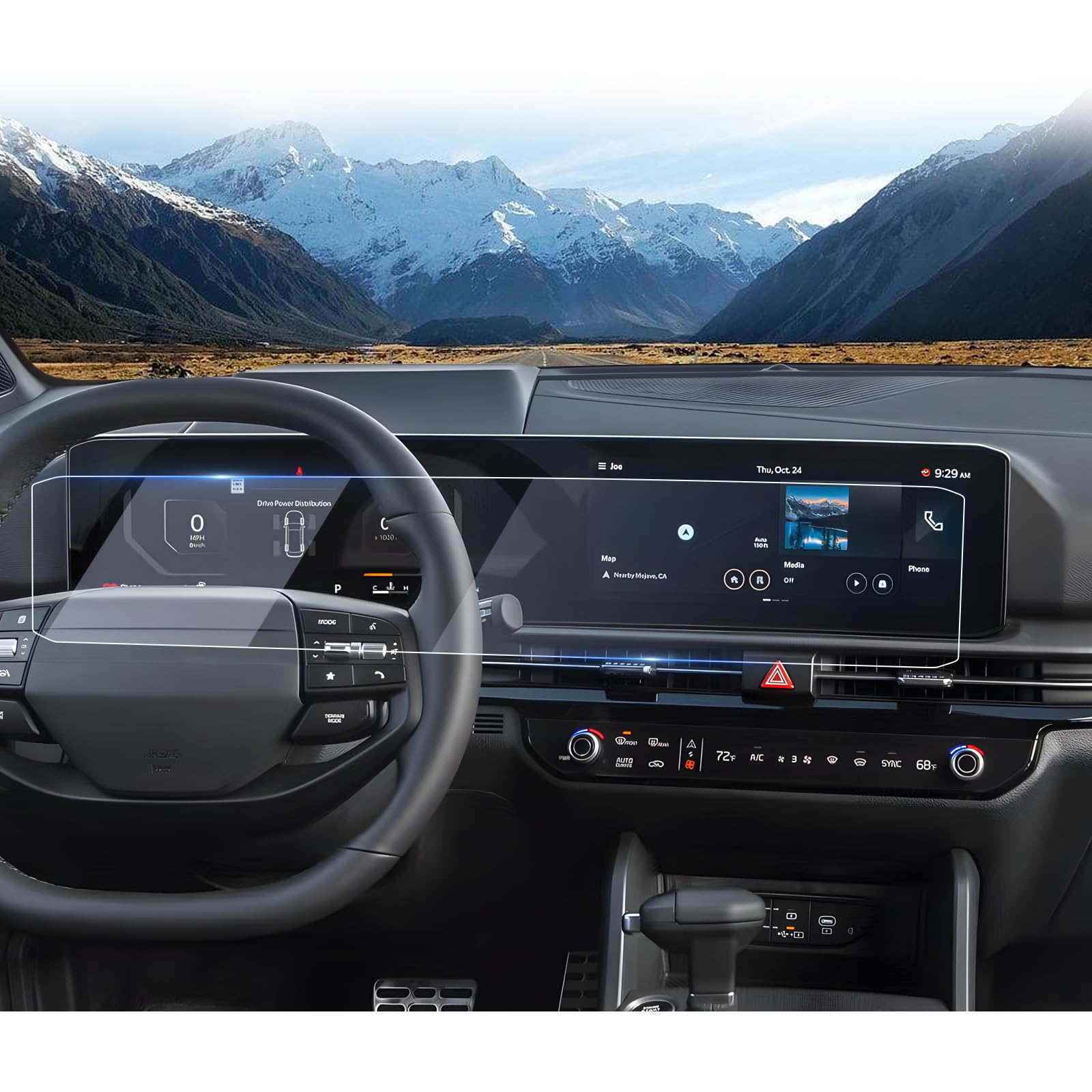 LUWU [2 Stück] Displayschutzfolie kompatibel mit Kia Sportage NQ5 2026 2027 Facelift 12,3 Zoll Navigation Einteilige Nano Folie 6H Kratzfest Anti-Fingerabdruck GPS Navi Folie Sportage Zubehör