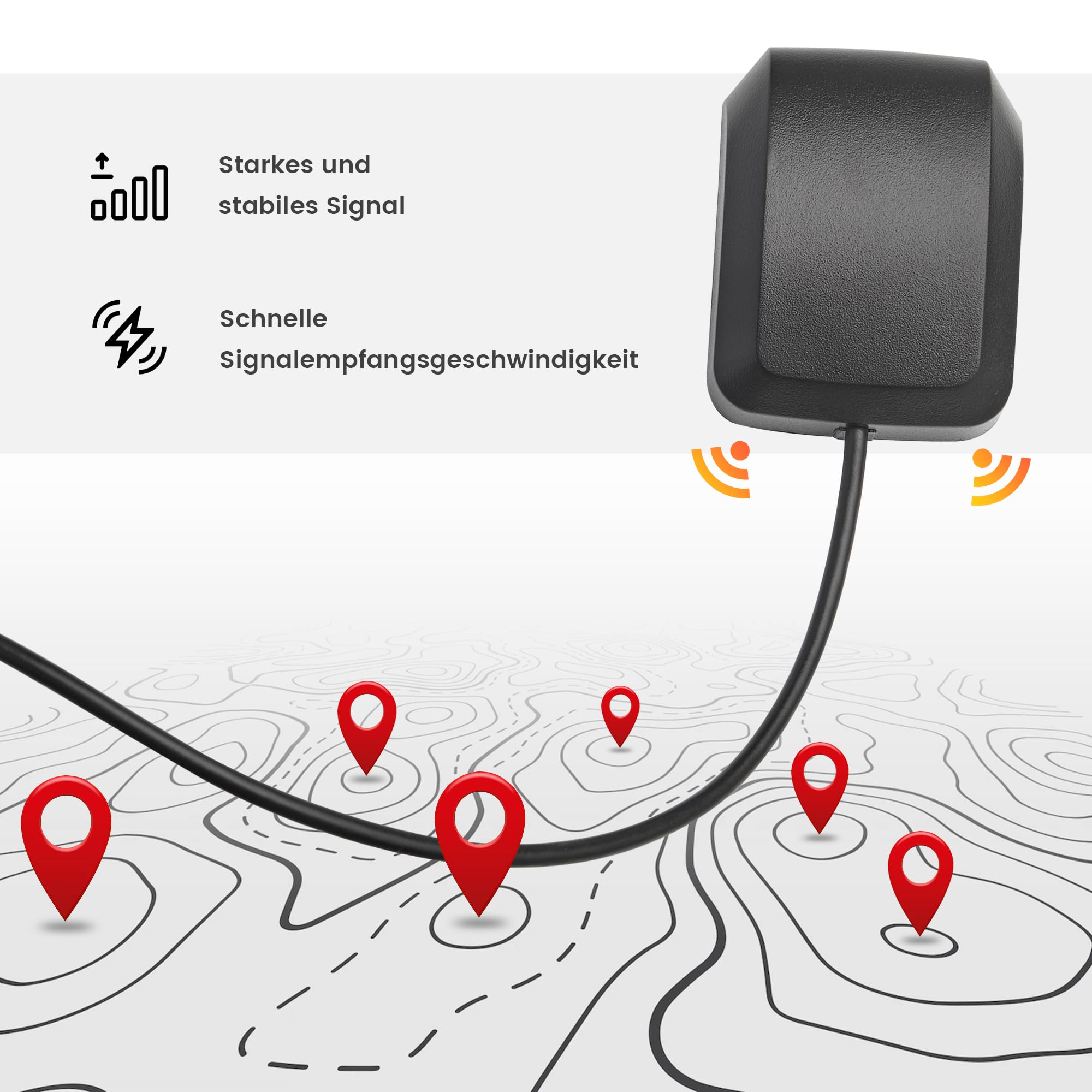 Antena GPS Activa Para Vehículo, Accorio Con Conector