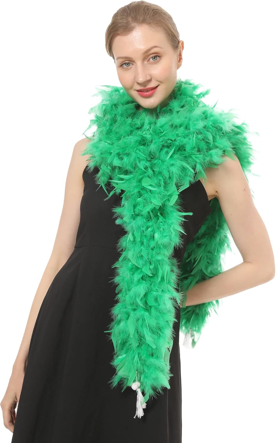 Ws&Wt 2 Yards 100 Grams Turkey Chandelle Feather Boa for Adult Women Costume Accessory Dress up Party Favors