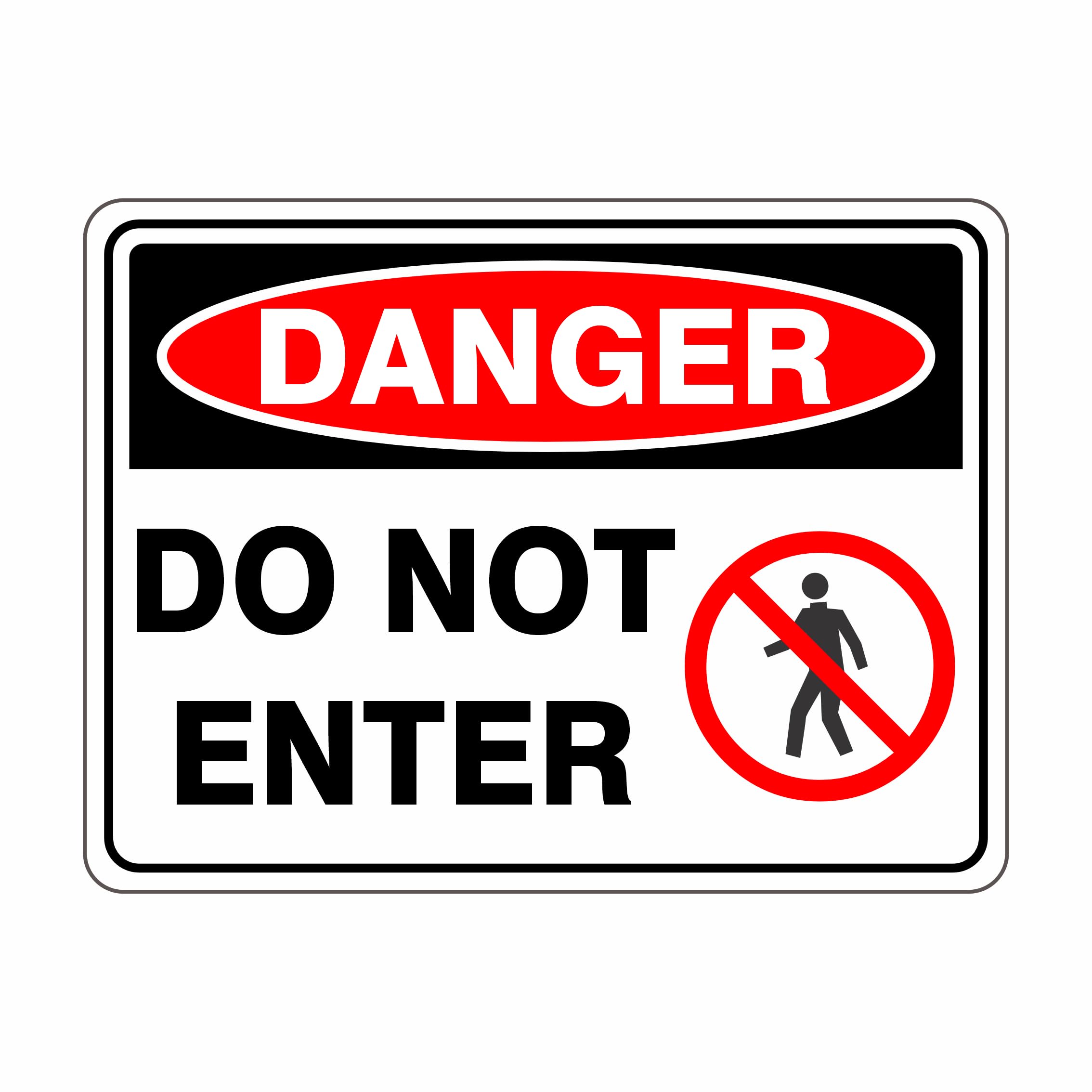 Do Not Enter Symbol Danger Signs Metal Tin Sign 8 x 12 inch for Industrial & Commercial