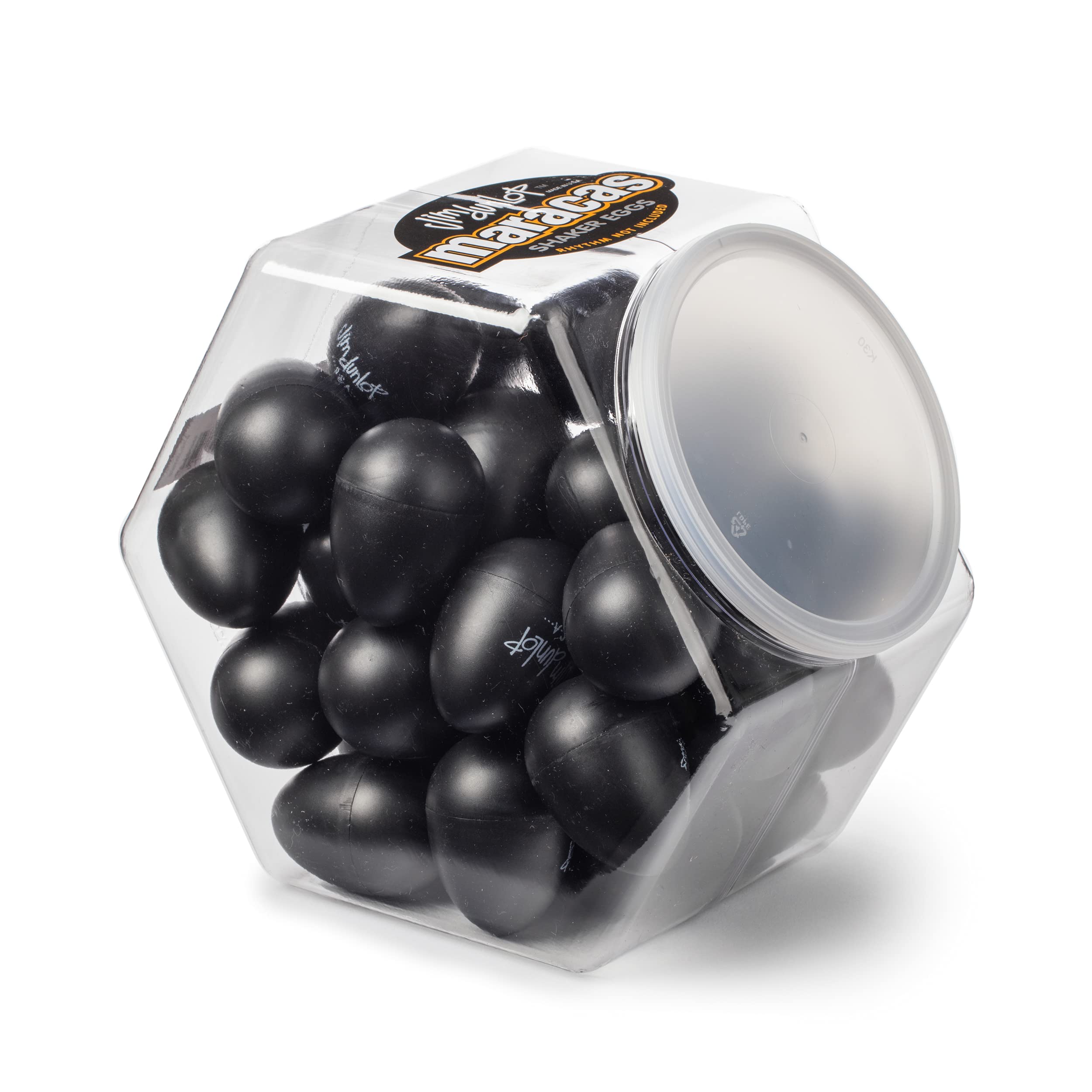 JIM DUNLOP Shaker Maracas, Krug mit 36, Schwarz