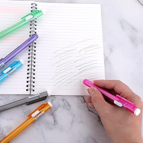 Miniatura 6 de Juego de 12 borradores estilo bolígrafo, 6 borradores retráctiles duraderos + 6 borradores, buen efecto de limpieza para niños, estudiantes,