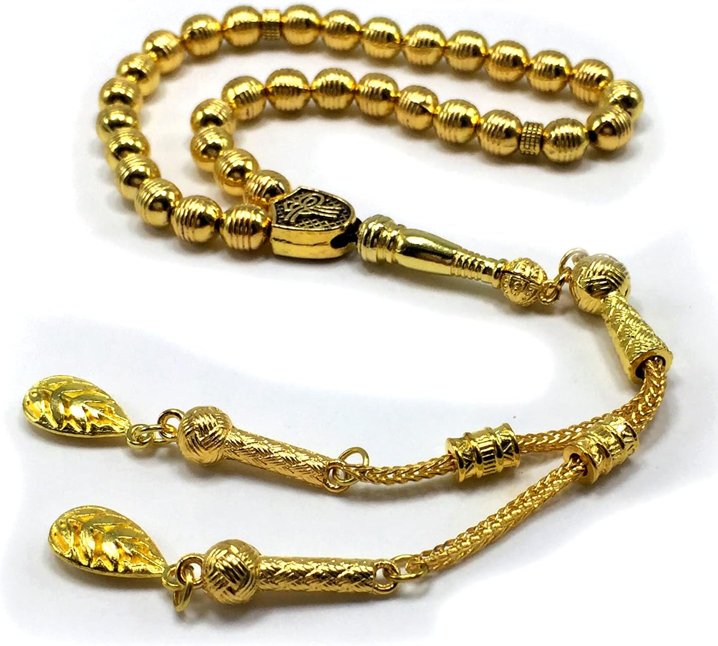 -Antique Silver & Gold Plated Collection- (33 Beads) Worry/Prayer Beads - Tesbih/Tasbih - Rosary