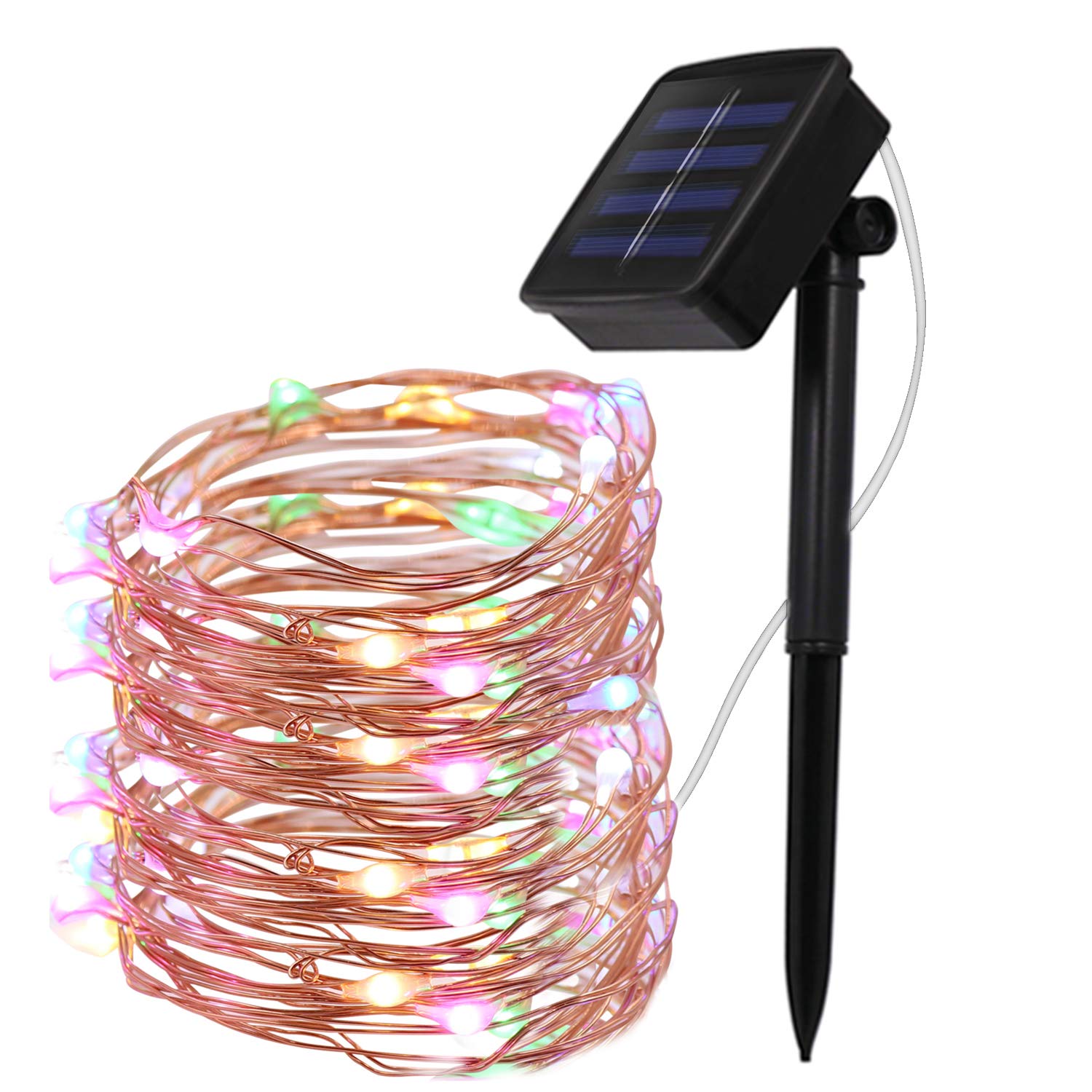 Solar String Lights, 10M 100 LED Kupferdraht Starry String Light, Indoor Outdoor Waterproof Solar Decoration Lights für Gärten, Haus, Party Ornaments