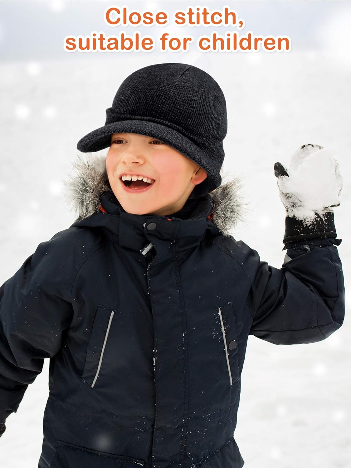 Geyoga 3 Pieces Winter Beanie Hat with Brim Knit Visor Beanie Caps Warm Double Layered Knitted Brim Hat with Visor for Men - Image 6