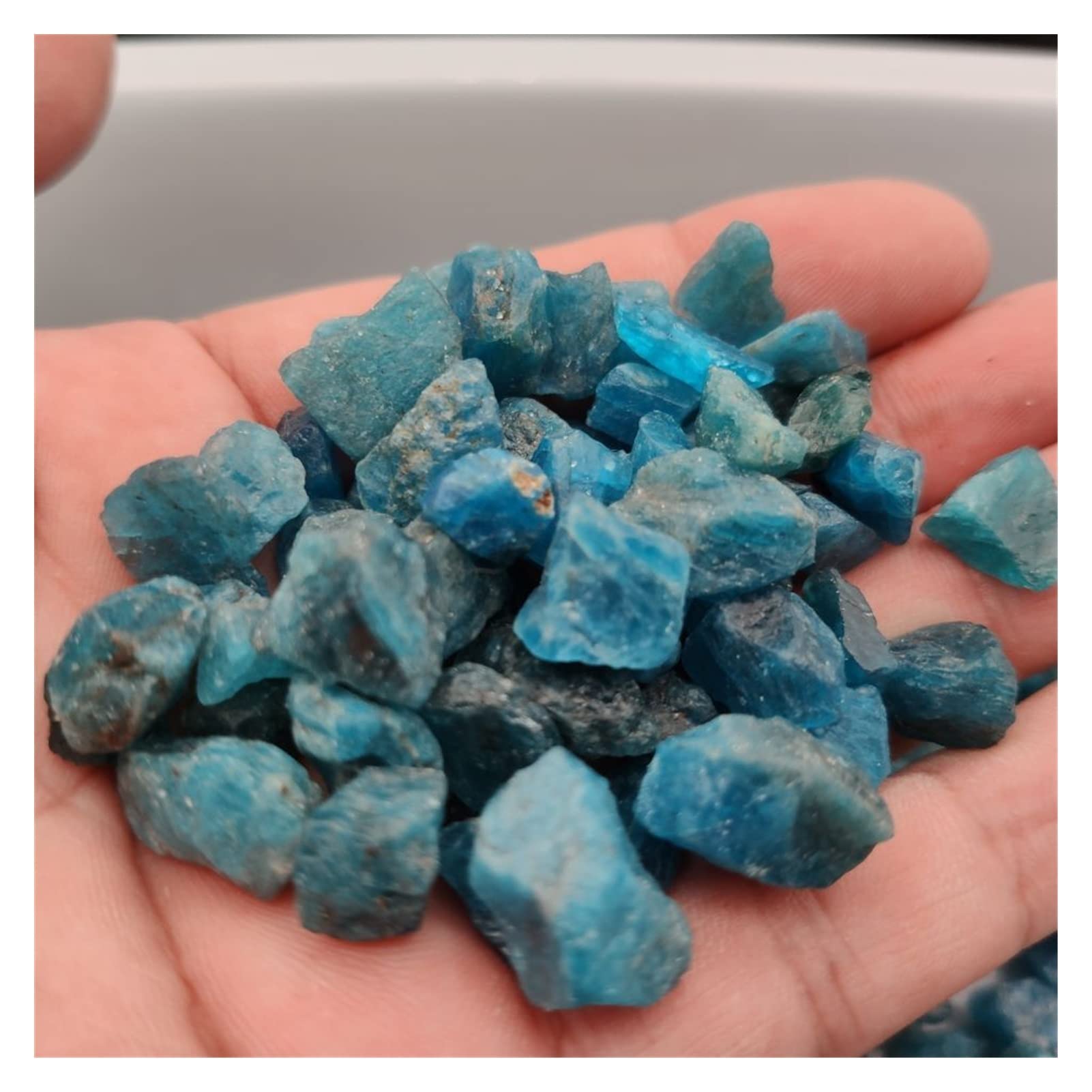 Pierres d'apatite bleues brutes cristal naturel non chauffés maison 100g