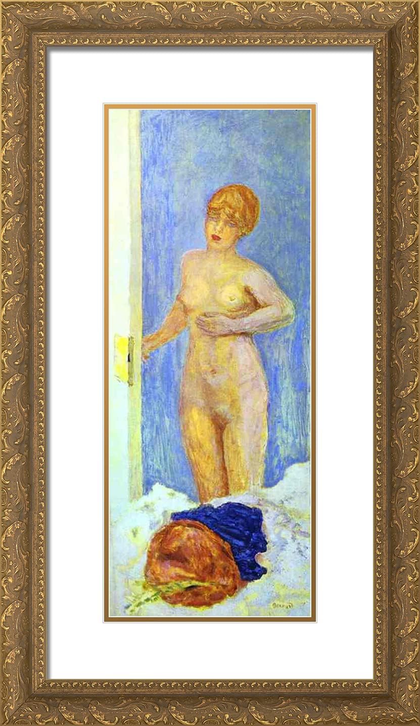 ArtDirect Bonnard, Pierre 15x24 Gold Ornate Framed Art Print with Double Matting Titled: Female Nude l