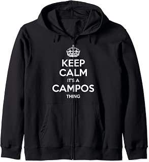 CAMPOS Surname Funny Family Tree Birthday Reunion Gift Idea Zip Hoodie
