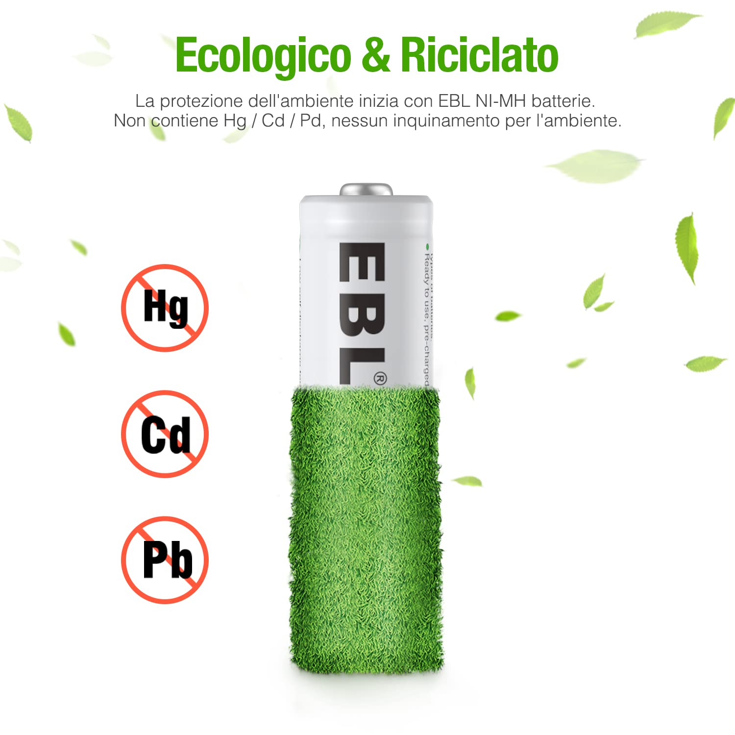 EBL Batterie Ricaricabili AAA 1100mAh - Confezione Da 8 Pezzi Con Astuccio, Carica Fino A 1200 Volte - Foto 5