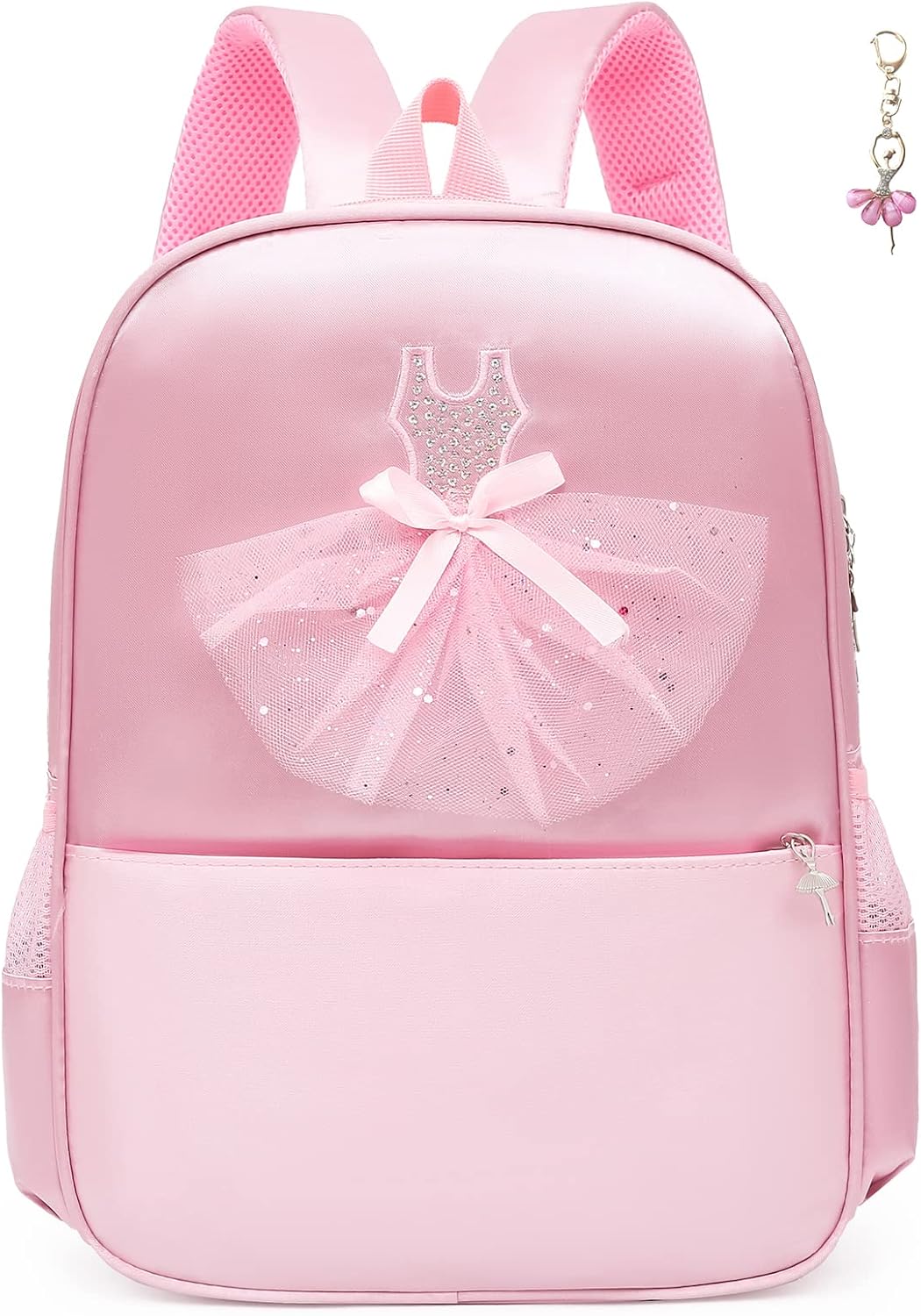 Dorlubel Cute Ballet Dance Backpack Tutu Dress Dance Bag with Key Chain Girls - Image 3