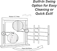 Vista 2 de Grisham PP SPAG Barras de Seguridad para Ventanas con Liberación Rápida de Emergencia, (Blanco, 5 Barras) 22'' de Alto x 22''- 42'' de Ancho