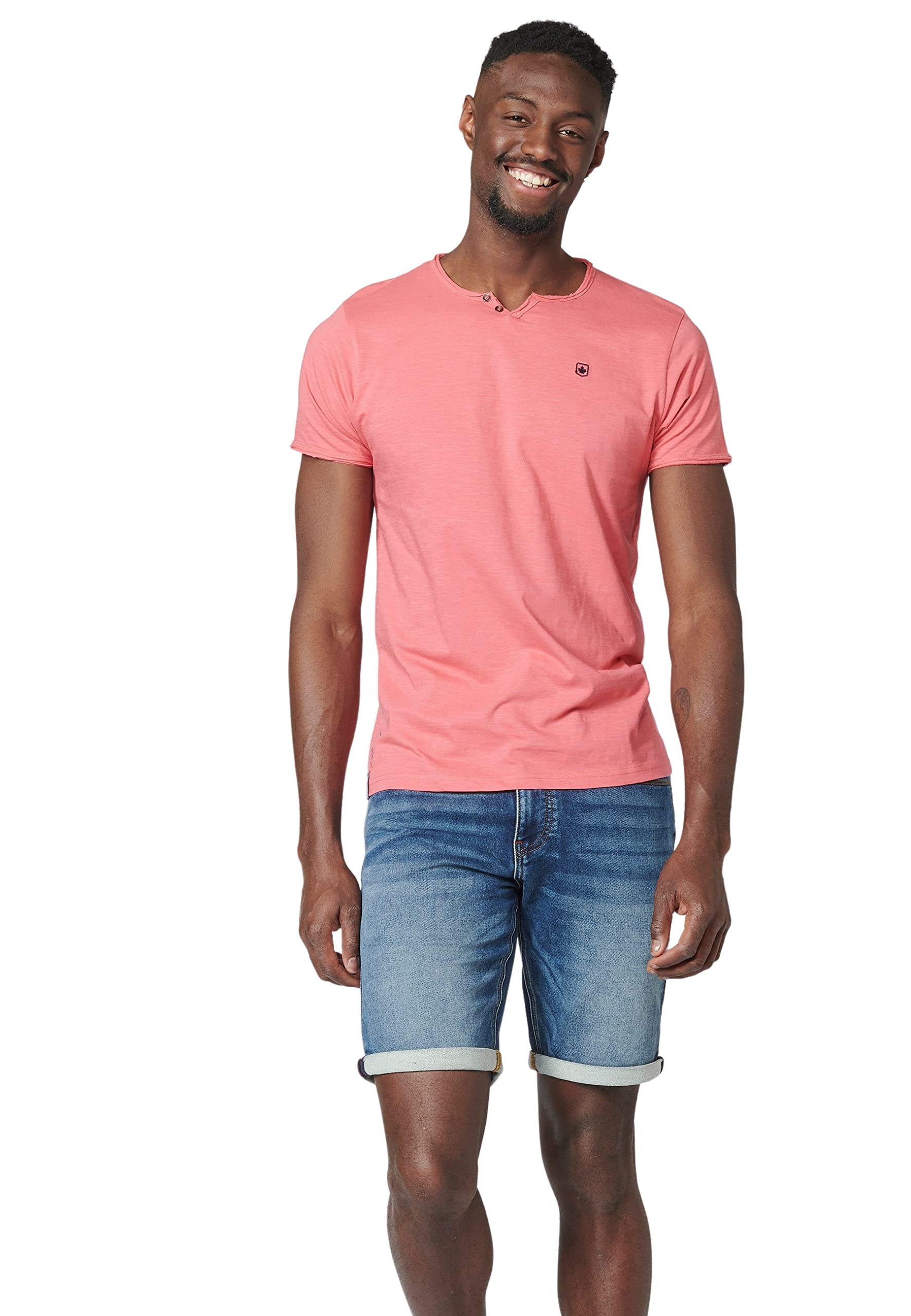 Koroshi Men's Basic Short Sleeve Straight Fit T-Shirt 100% Cotton