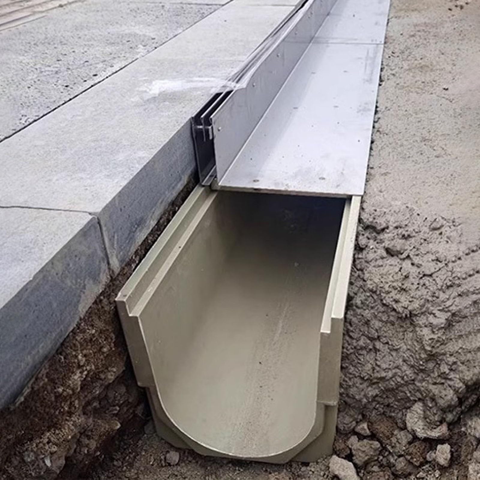 LWJSOCP Trench Drain Grate,Customizable Linear Shower Drain with Removable Stainless Steel Grate - Trench Drainage System for Driveways, Parks & Plazas (32x30x100cm / 12.6x11.8x39.4in)