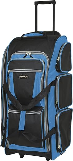 Travelers Club Xpedition 30 Inch Multi-Pocket Upright Rolling Duffel Bag