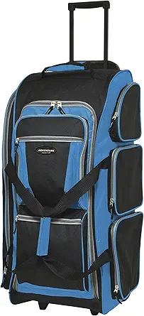 Travelers Club Xpedition 30 Inch Multi-Pocket Upright Rolling Duffel Bag