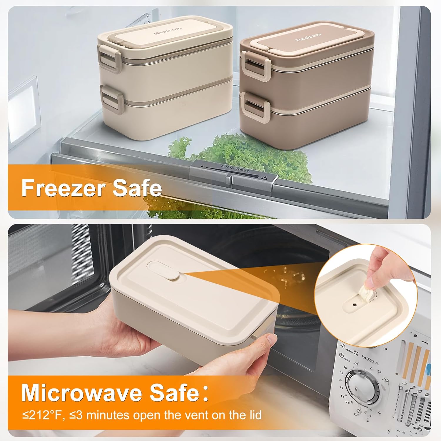 Stainless Steel Lunch Box for Kids and Adult, Two Layer 2 L Capacity Leak-Proof Bento Box for Kids, Lunch Containers for Women School Office with Stainless Steel Soup Bowl Spoon and Fork - Image 7