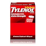 Tylenol Extra Strength Acetaminophen Caplets, 500 mg, Pain Relief & Fever Reducer for Headache, Backache, Toothache, Menstrual Cramps & Pain, Travel-Friendly Packaging, 2-Caplet Pouches, 50 Count