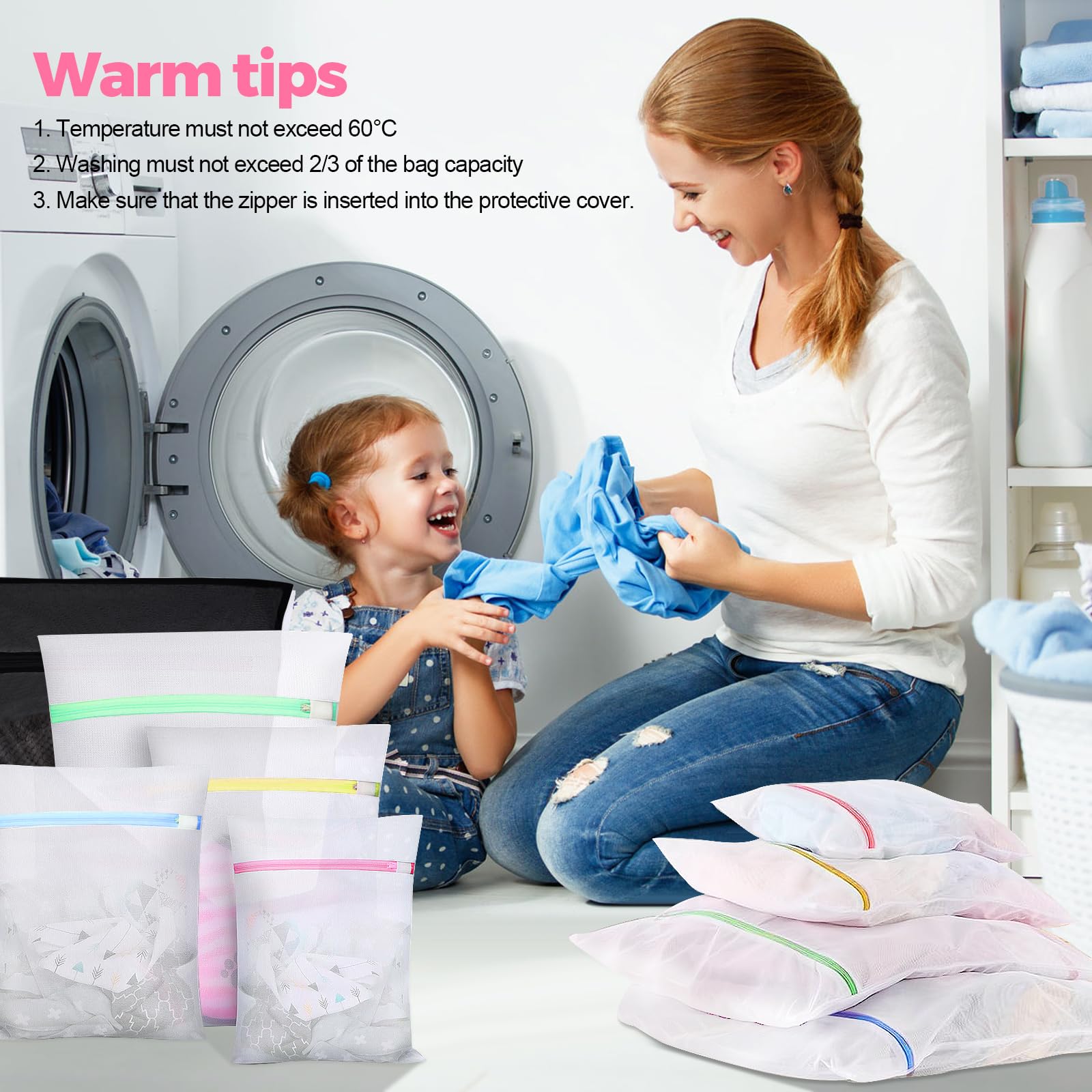 Lot De 3 Filets à Linge Pour Machine à Laver - Protection Soutiens-Gorge Et Lingerie Délicate