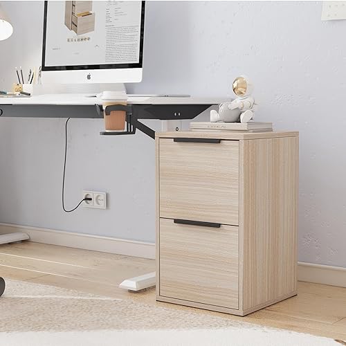 Miniatura 29 de LUCYPAL Archivador de 2 cajones, archivadores de madera con barras colgantes para tamaño carta, archivadores para oficina en casa, archivador