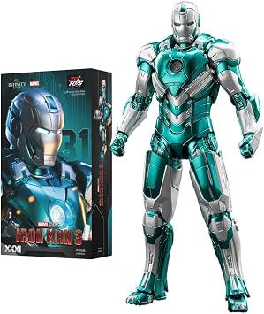 ZD Toys 1/10th Scale 7 in Iron Man Mark I MK31 Piston Collector Figure