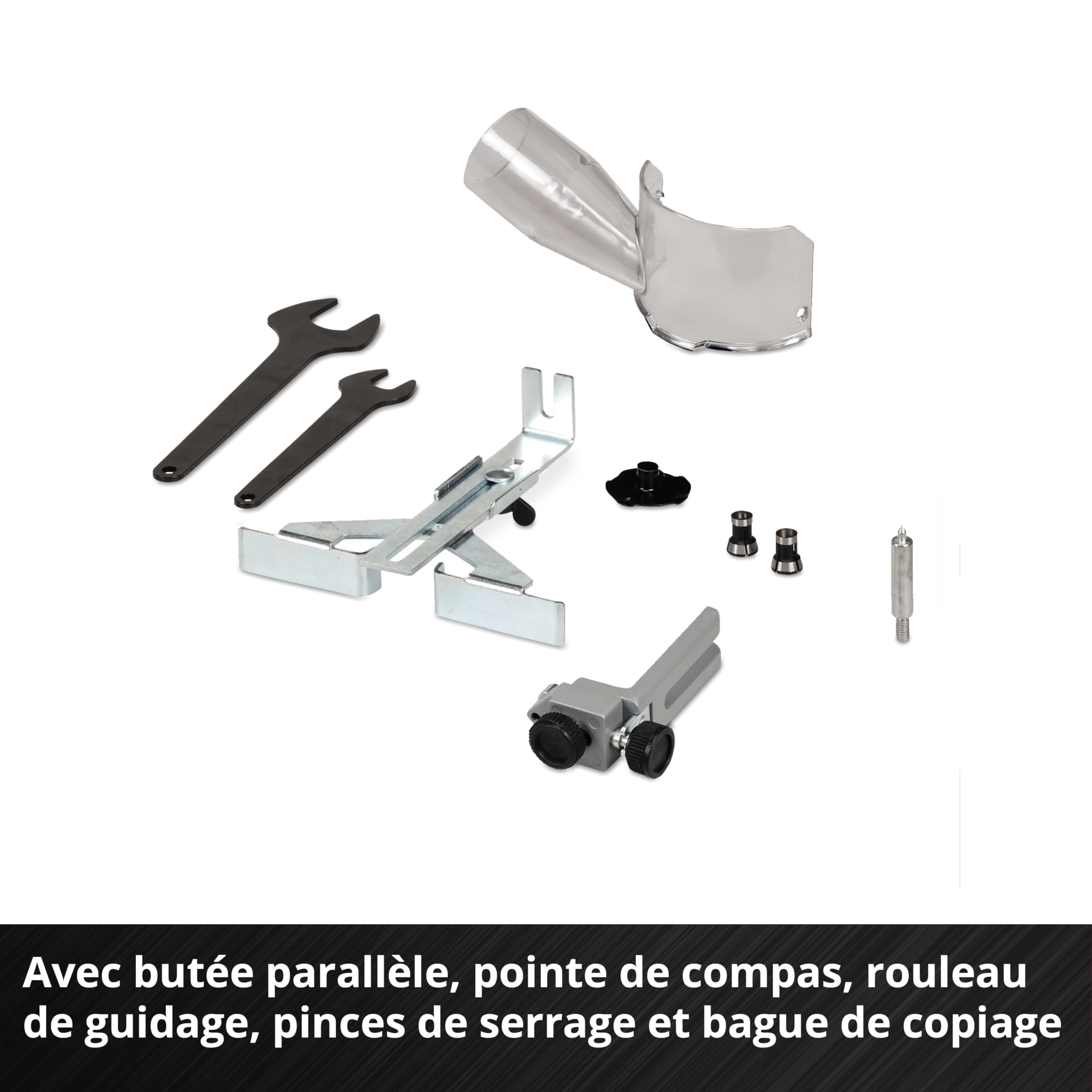 Einhell Professional Affleureuse sans fil TP-ET 18 Li BL-Solo | PXC | 18 V | course 40 mm | moteur Brushless | Ø 6 et 8 mm | guide parallèle | LED | accessoires | sans batterie