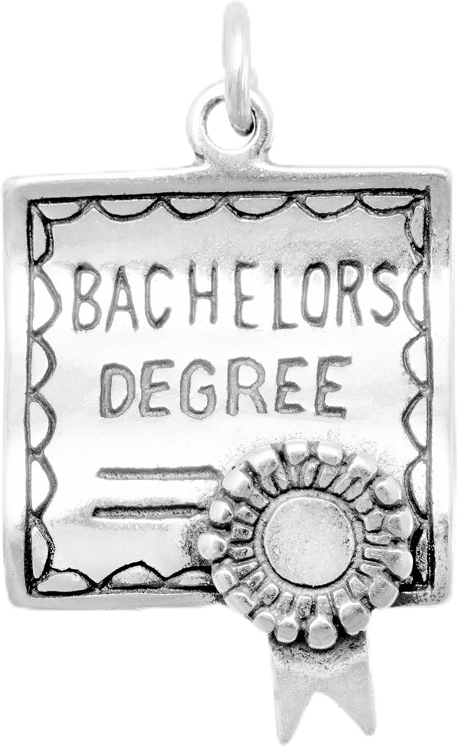Dakota West Bachelors Degree Graduation Diploma Graduate 925 Solid Sterling Silver Charm Jewelry Making Supply Pendant Bracelet Crafting