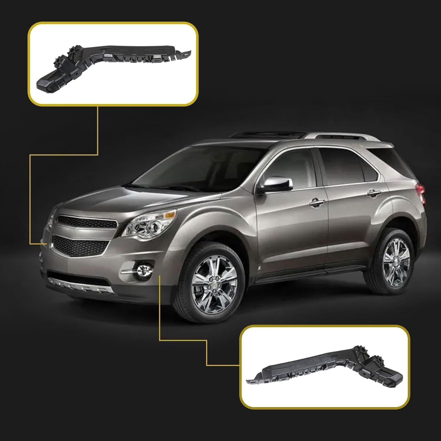 XQSMWF 1 Pair Front Bumper Cover Retainer Set Driver and Passenger Side Compatible with Chevrolet Equinox 2010-2017 # 84059892 GM1032116 84059893 GM1033116