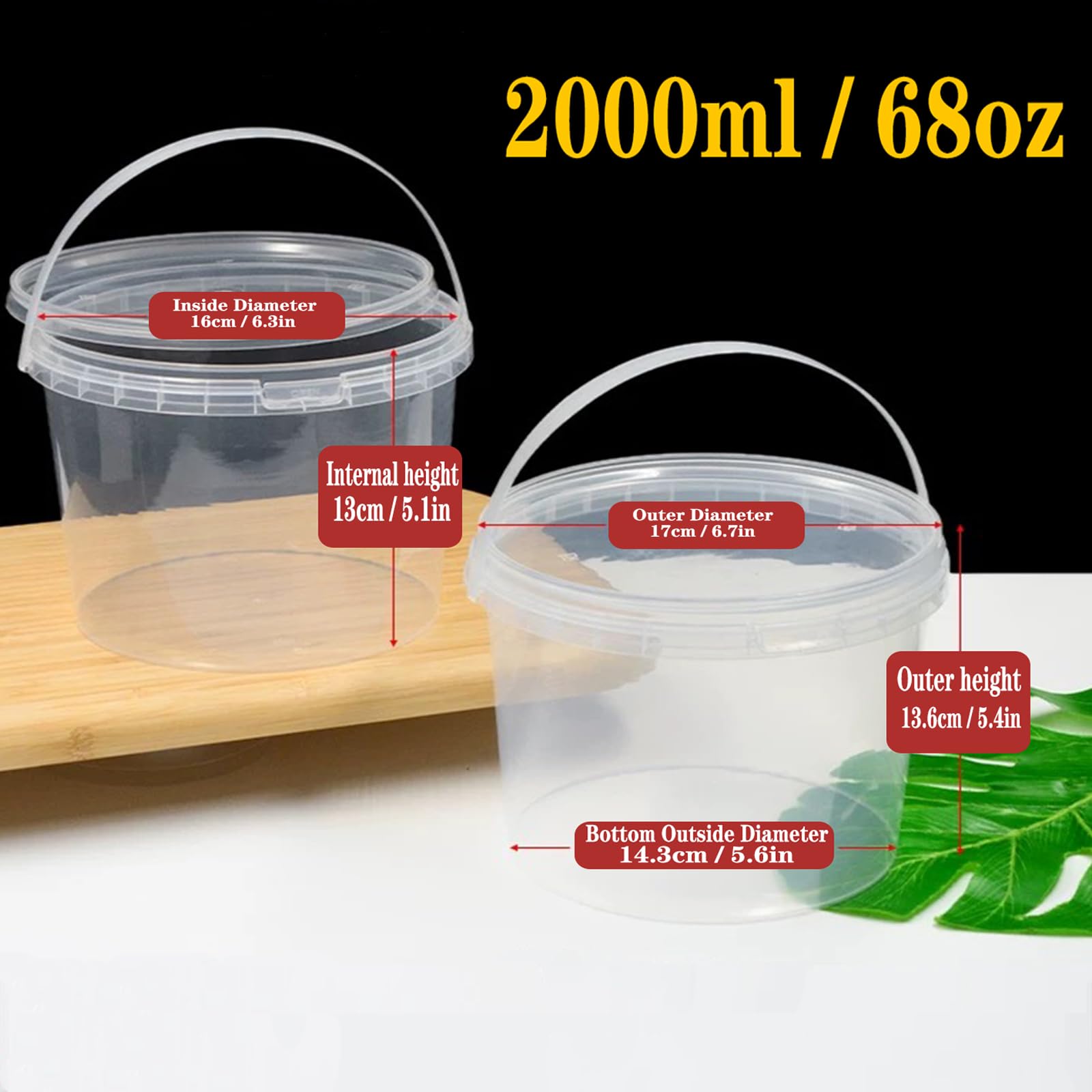 Eisbecher mit Deckel, manipulationssicher, BPA-frei, gefrier- und mikrowellengeeignet, wiederverwendbar, luftdicht, auslaufsicher, für Snacks, Delikatessen, Obst, Getränke, 10 Stück