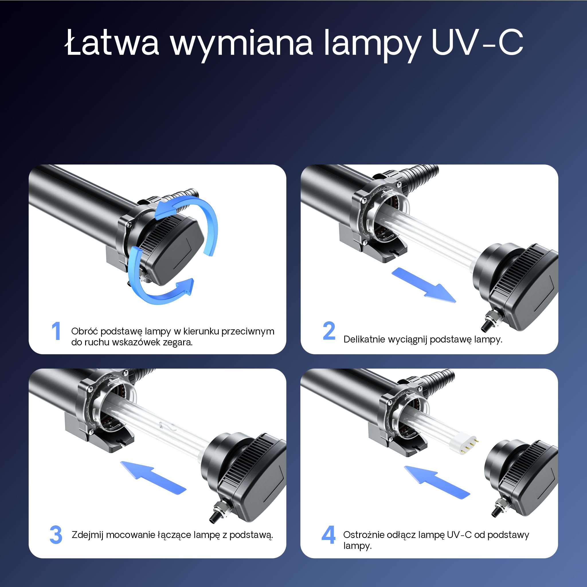 SunSun CUV-318 Odmulacz do oczka wodnego 3000 l/h / 18 W Odmulacz wstępny UVC do filtra i pompy do oczka wodnego Odmulacz z lampą UV Filtr świetlny do zwalczania glonów