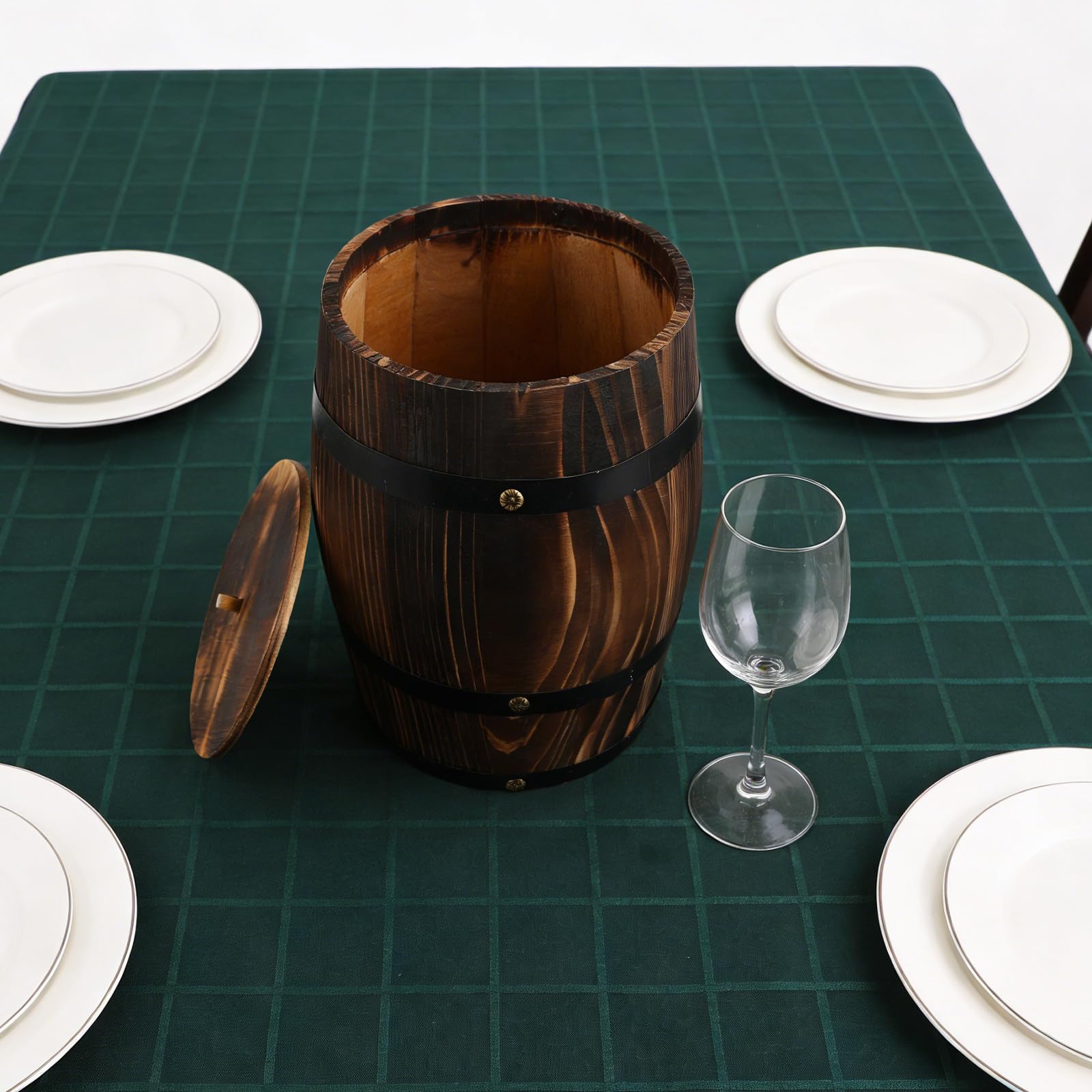 ULTECHNOVO Cubo Vintage de Madera para Tapas de Cerveza, Gran Capacidad