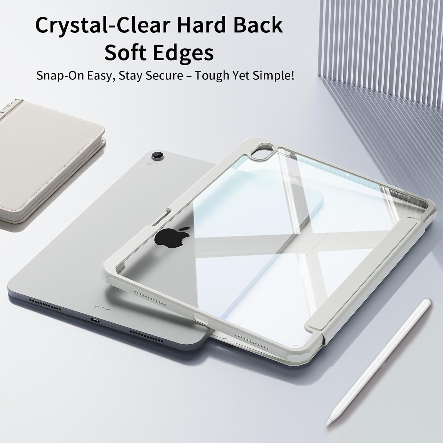 JKSML Case for iPad (A16) 11th/10th Generation 11/10.9 Inch, Cream White image 3