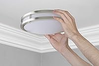 Vista 3 de LB72170 - Lámpara LED de techo empotrada, 10 pulgadas, 17 W (equivalente a 120 W) regulable 1350 lm, 4000 K blanco frío, lámpara redonda de níquel