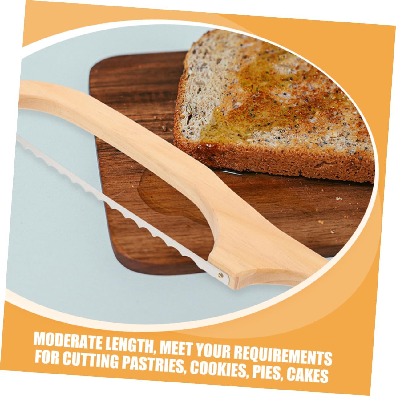 Cabilock 6pcs Manual Bread Maker Saw Tool Classic Serrated Cake Cutter Reusable Slice Cutter Cake Serving Easy Clean