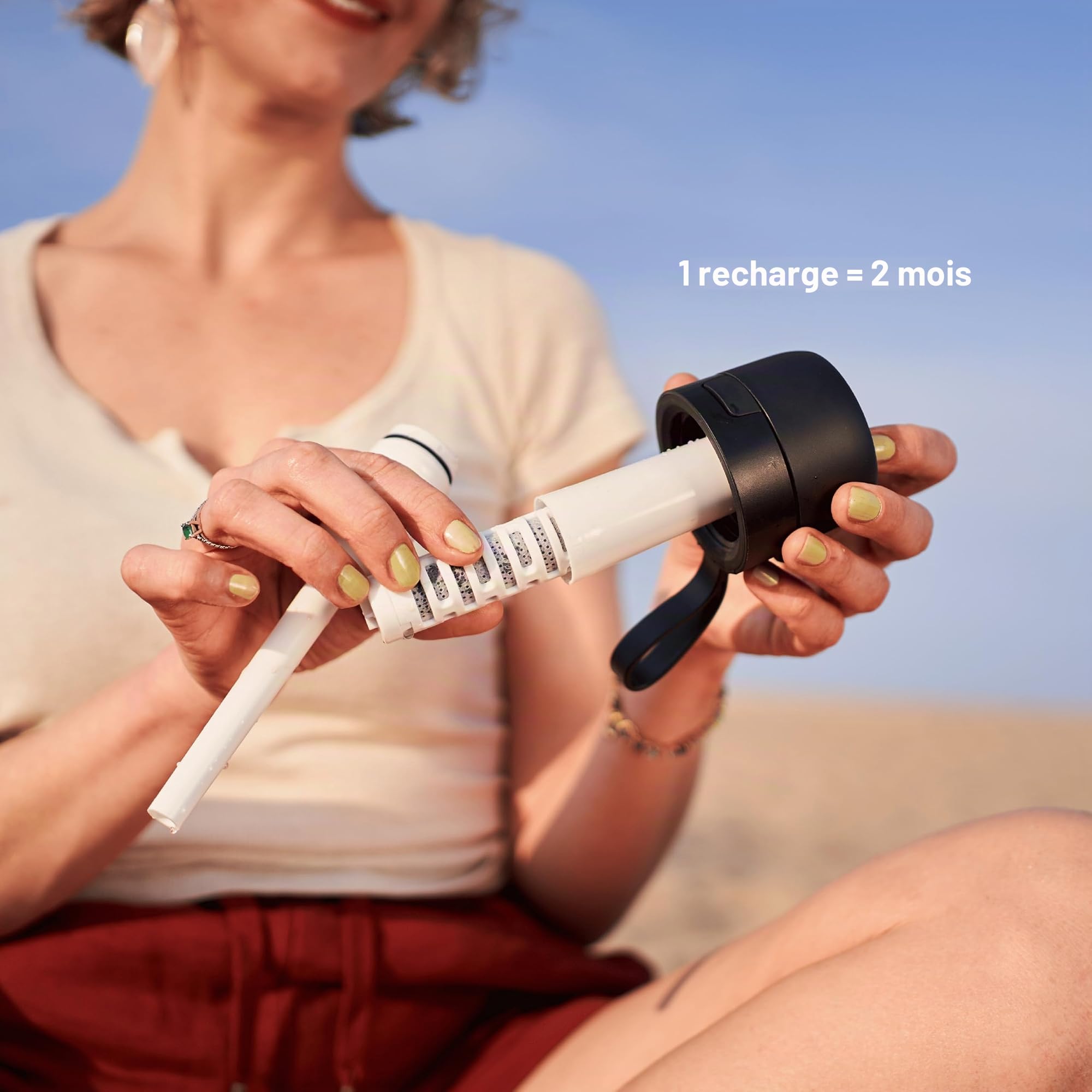 TAPP Water BottlePro - Bouteille filtrante. Filtre+80 contaminants. Sans BPA. Recharge durable et fermeture hermétique. Bouteille eau 750 ml (Noir)