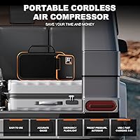 Vista 6 de Inflador de neumáticos, compresor de aire portátil, bomba de aire inalámbrica de inflado 2 veces más rápido para neumáticos de automóvil, bomba