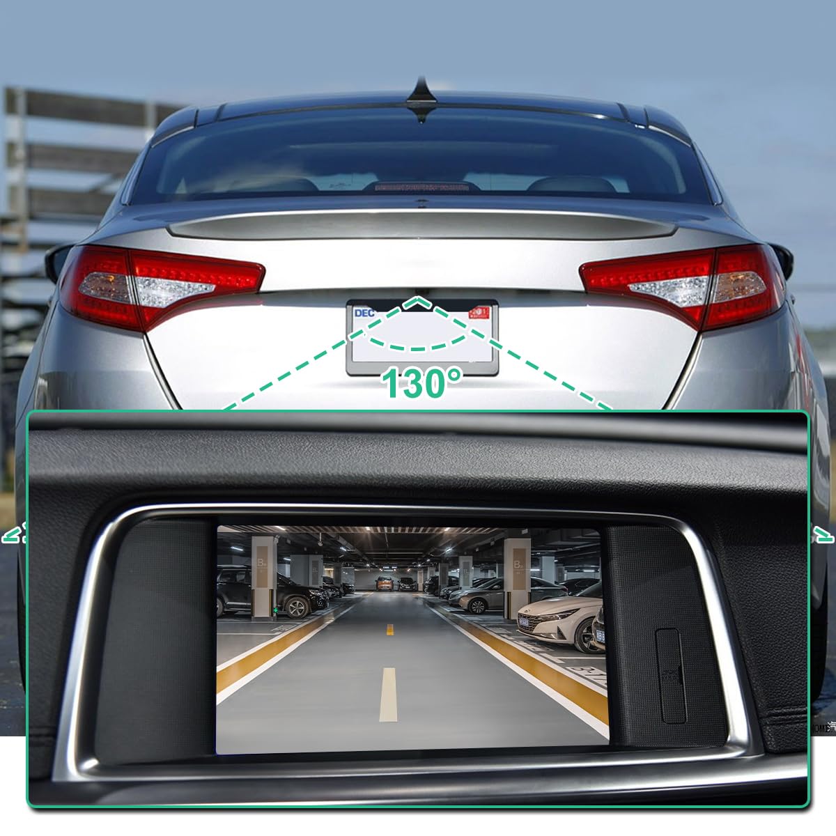 HLUCHY Rear View Backup Camera Compatible With Optima 2014-2016 Replaces 957602T650